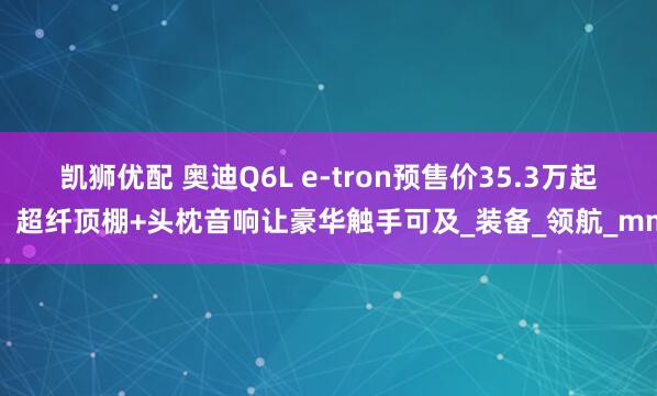 凯狮优配 奥迪Q6L e-tron预售价35.3万起！超纤顶棚+头枕音响让豪华触手可及_装备_领航_mm