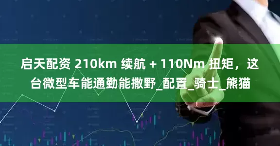 启天配资 210km 续航 + 110Nm 扭矩，这台微型车能通勤能撒野_配置_骑士_熊猫